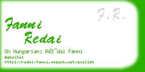 fanni redai business card